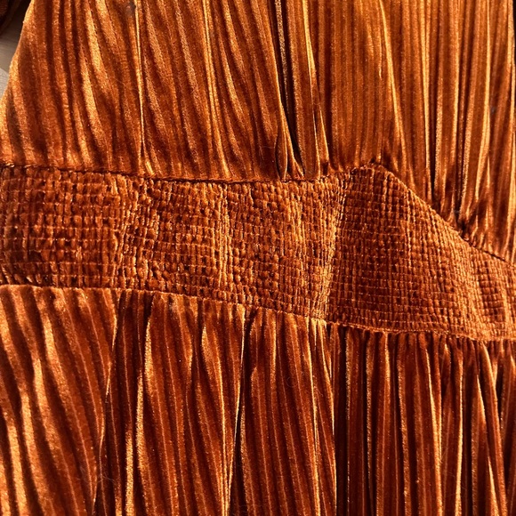 Velvet Burnt Orange Formal Dress Size 3XL - Picture 4 of 6